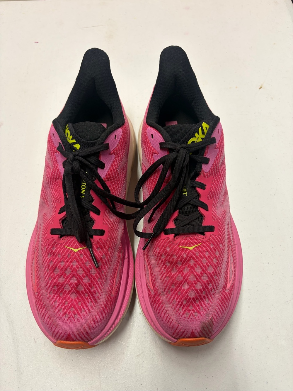 Hoka Women’s Pink and Black Athletic Running Shoes